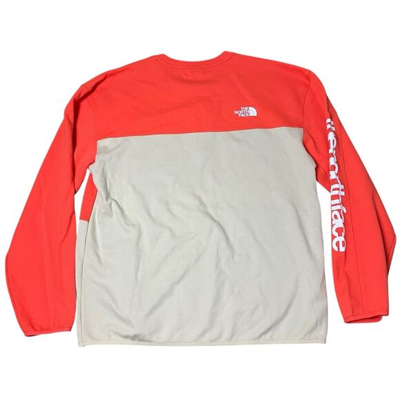 The North Face Mens L Tech Crew Sweatshirt Orange Pullover Outdoor Gorpcore NEW - Picture 11 of 15